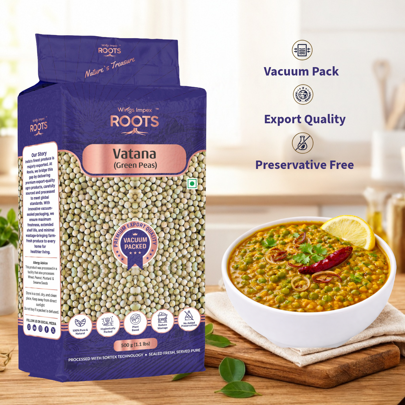 Vatana Green Peas